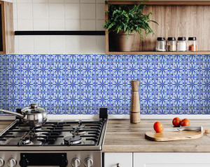 5" X 5" Blue Cloud Peel And Stick Removable Tiles - 808230084223