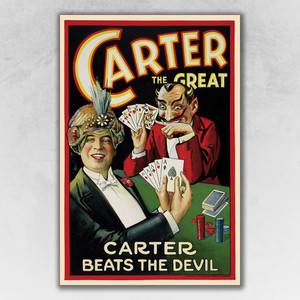 20" X 30" Vintage 1922 Carter Vintage Magic Poster Wall Art - 808230034372