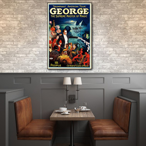 16" X 24" George The Supreme Master Vintage Magic Poster Wall Art - 808230034686