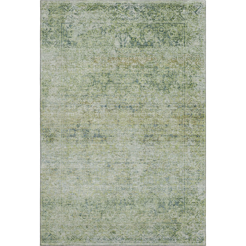 8' X 10' Sage And Olive Green Abstract Washable Area Rug With UV Protection