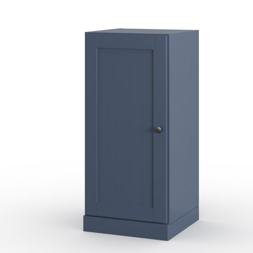 17" French Blue Solid Wood Free Standing Single Door Linen Cabinet
