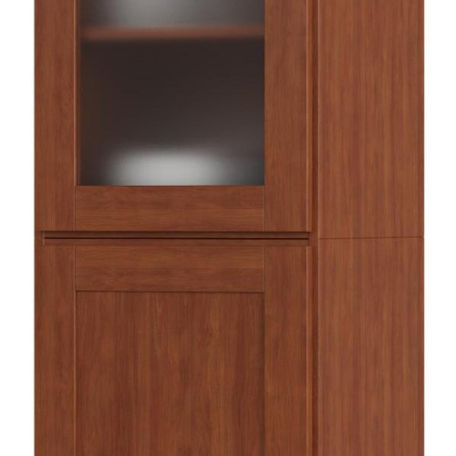 72" Coffee Solid Wood Two Door Pantry Or Storage Closet