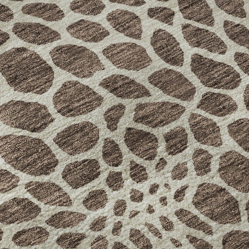 5' X 8' Brown And Beige Geometric Washable Area Rug With UV Protection