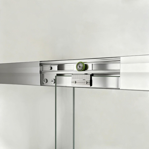 72" X 48" Aluminum and Tempered Glass Shower Door