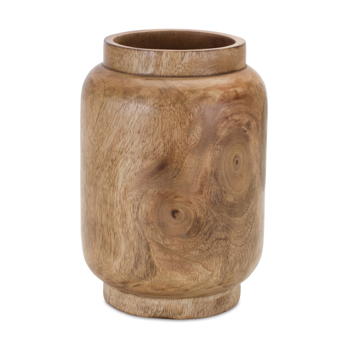 Natural Wood Vase 