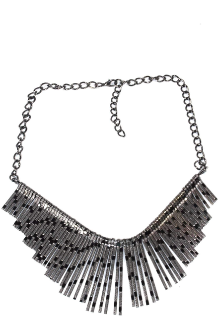 Shimmering Panels Statement Necklace