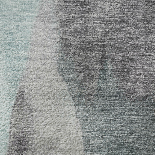 5' X 8' Teal Plum And Ivory Abstract Washable Area Rug With UV Protection