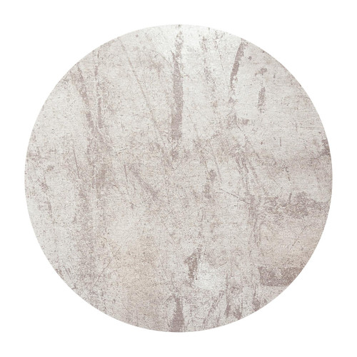 10' Gray And White Abstract Washable Round Rug With UV Protection
