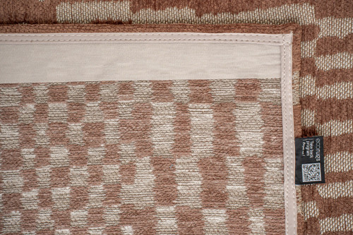 8' X 11' Brown And Beige Geometric Berber Washable Area Rug With UV Protection