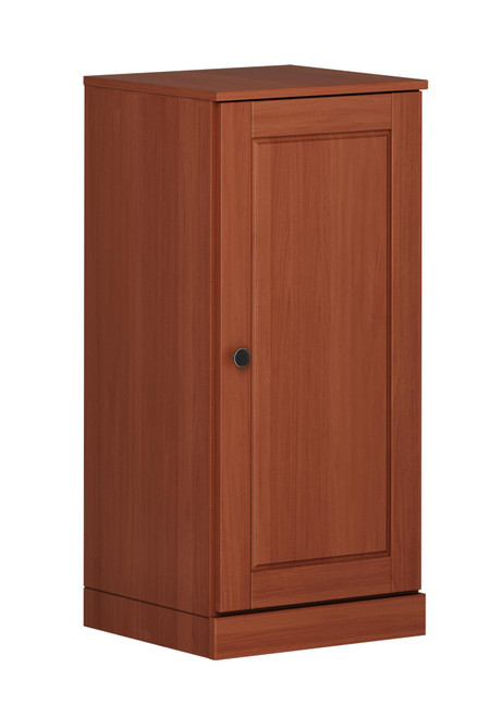 17" Coffee Solid Wood Free Standing Single Door Linen Cabinet