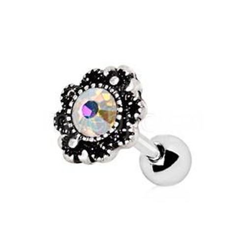 Aurora Oval Charm Cartilage Earring