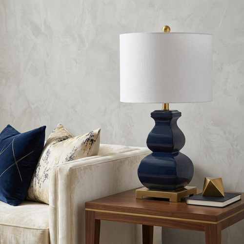 26" Gold Novelty Table Lamp With Globe Shade
