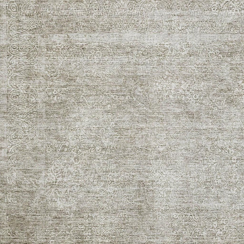 3' X 5' Linen And Ivory Abstract Washable Area Rug With UV Protection
