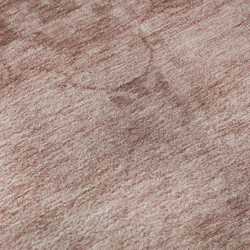 8' Blush And Pink Oriental Washable Round Rug With UV Protection
