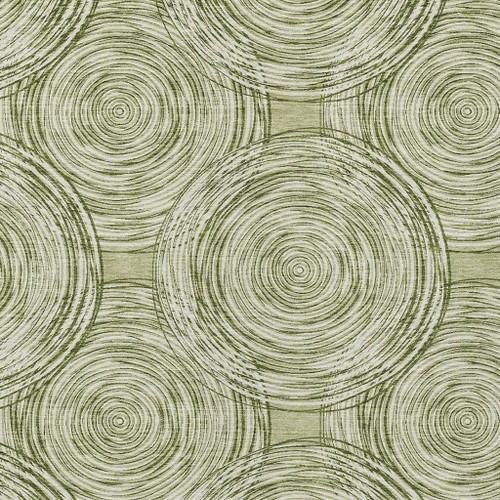 8' X 10' Green And Fern Green Geometric Washable Indoor Outdoor Area Rug