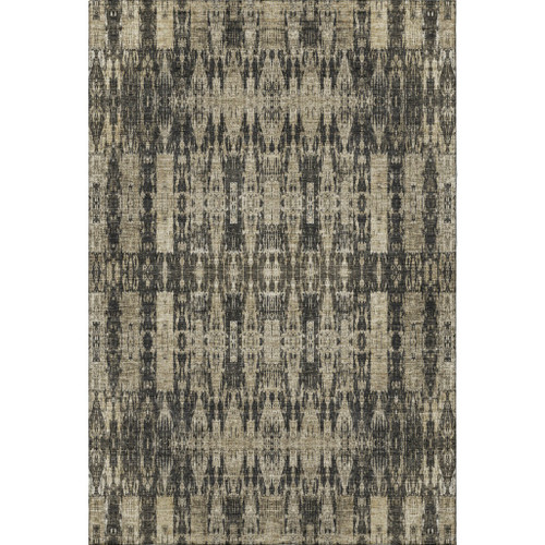10' X 14' Black And Beige Moroccan Washable Area Rug With UV Protection