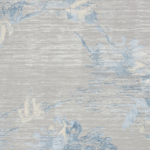 8' X 10' Gray Floral Power Loom Area Rug