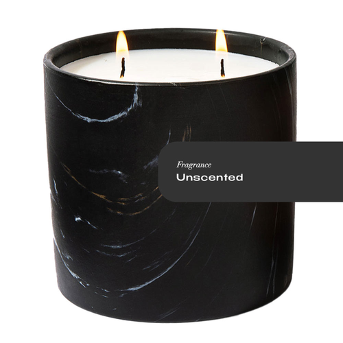 Unscented Black Marquina Candle 