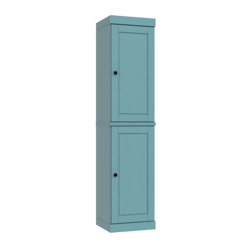 72" Aqua Solid Wood Two Door Pantry Or Storage Closet