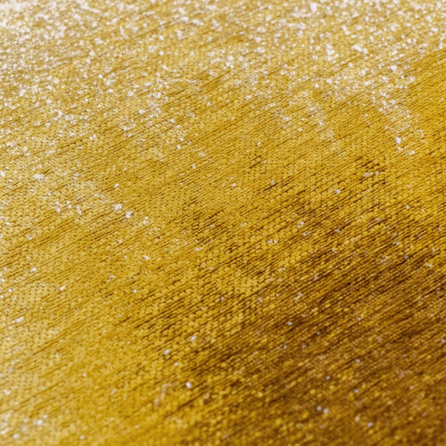 8' X 11' Gold And White Abstract Washable Area Rug With UV Protection