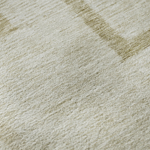 9' X 12' Beige And Taupe Geometric Washable Area Rug With UV Protection