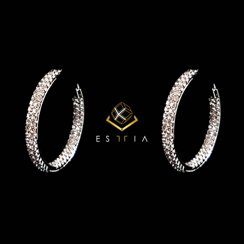 Double Line Circle Hoop - Hoop/Huggie