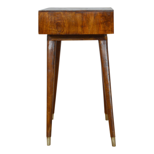 35" Brown Solid Wood Writing Desk