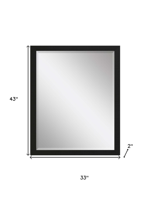 43" Black Framed Accent Mirror