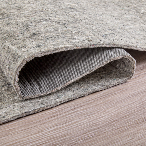 8' Round Gray Non Slip Rug Pad