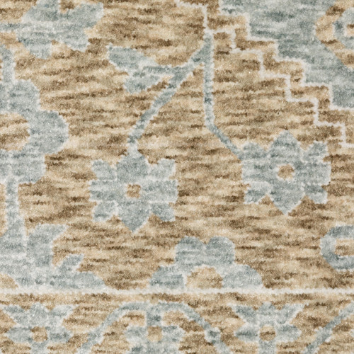 8' X 11' Brown Medallion Area Rug With Fringe