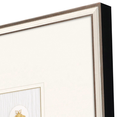 Bumblebee Intaglio Silver Framed Wall Art