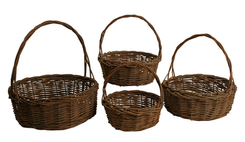 Set Of 4 Willow Baskets