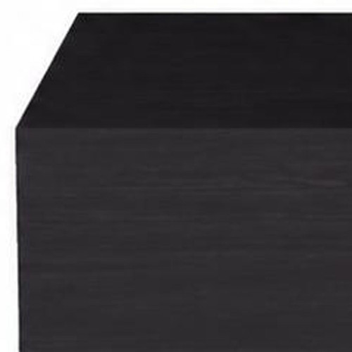 Set of Two 16" Black Wood One Drawer Floating Nightstand