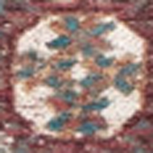 6' X 8' Gray And White Tribal Washable Area Rug With UV Protection