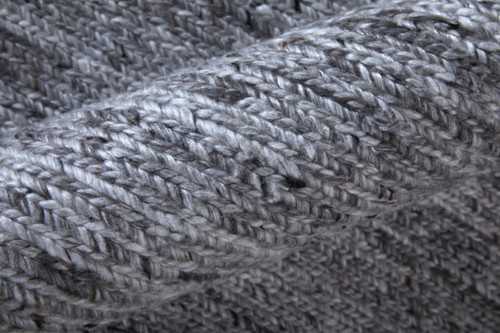 8' X 10' Gray And Ivory Handmade Indoor Outdoor Area Rug
