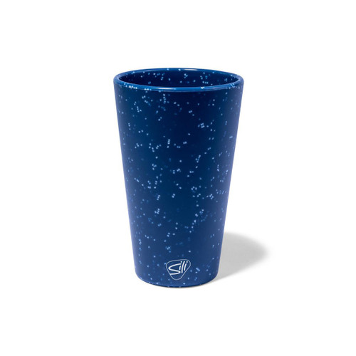 Dark Blue And White Silicone Straight Shape Stemless Pint Glass