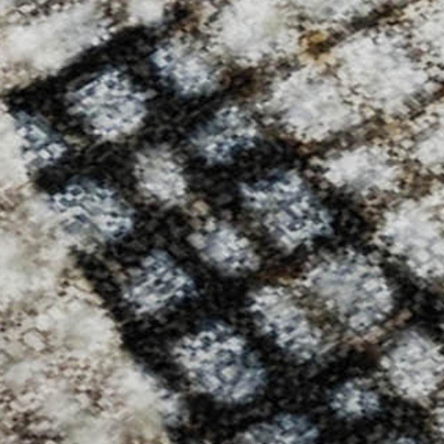 5' X 8' Linen And Beige Abstract Washable Area Rug With UV Protection