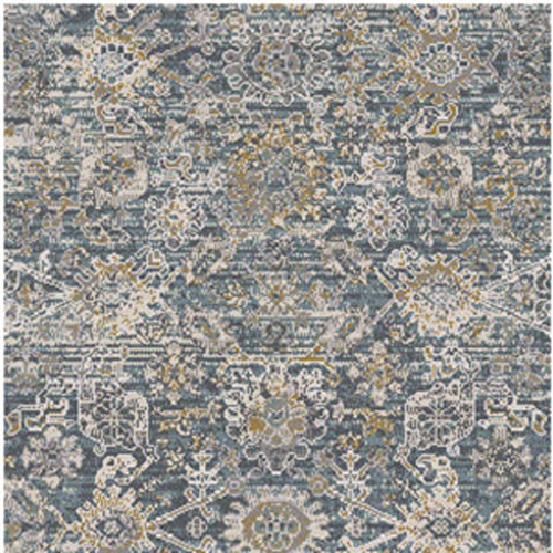 12' Charcoal Brown And Ivory Floral Distressed Runner Rug With Fringe