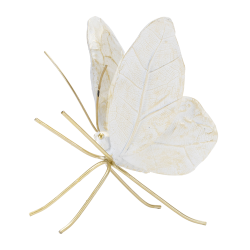 Set of Two White Polyresin Figurine Tabletop Sculpture