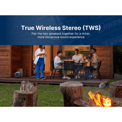 1-Pair Mini Pebbles Duo Bluetooth Speakers with TWS