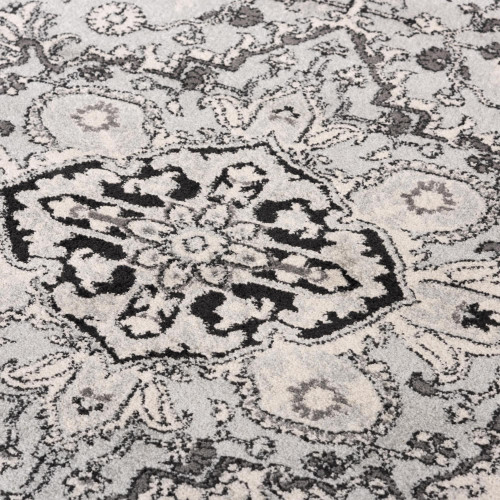 8' X 10' Light Gray And Gray Oriental Area Rug
