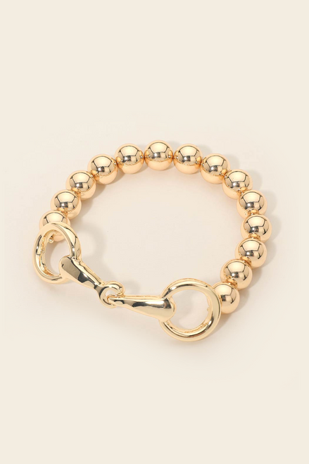 Horsebit Bead Stretch Bracelet