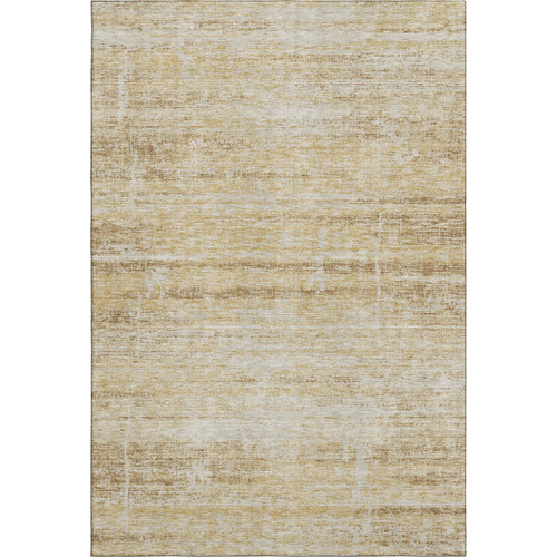 9' X 12' Gold And Beige Abstract Washable Area Rug With UV Protection