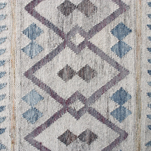4' X 6' Gray And Tan Jute Geometric Hand Woven Area Rug