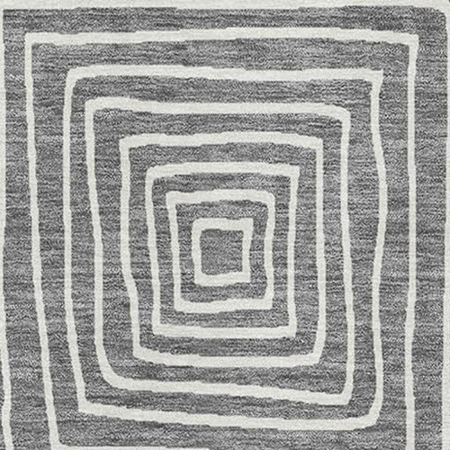 10' X 14' Charcoal And Ivory Geometric Washable Area Rug With UV Protection