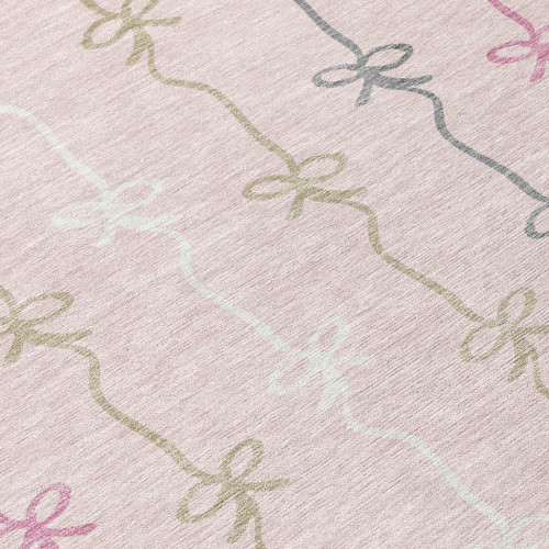 5' X 8' Pink And Gray Southwestern Washable Indoor Outdoor Area Rug