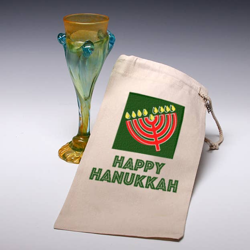 Happy Hanukkah Holiday Wine Tote Bag