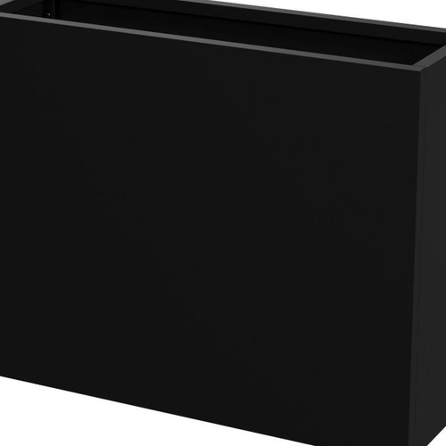 24" X 30" Black Metal Rectangular Pot Planter