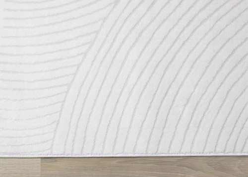 5' X 8' Cream And Beige Geometric Area Rug