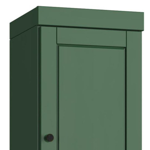 17" Green Solid Wood Free Standing Double Door Linen Cabinet